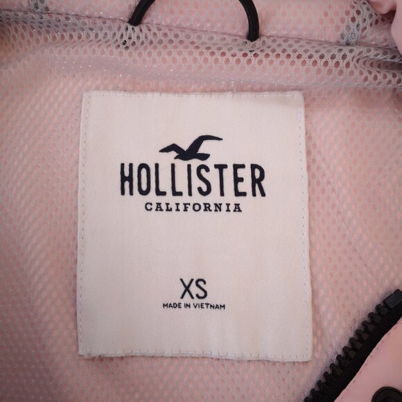 Hollister Ladies Size XS Pink White & Black Athletic Hooded Jacket - Picture 3 of 14